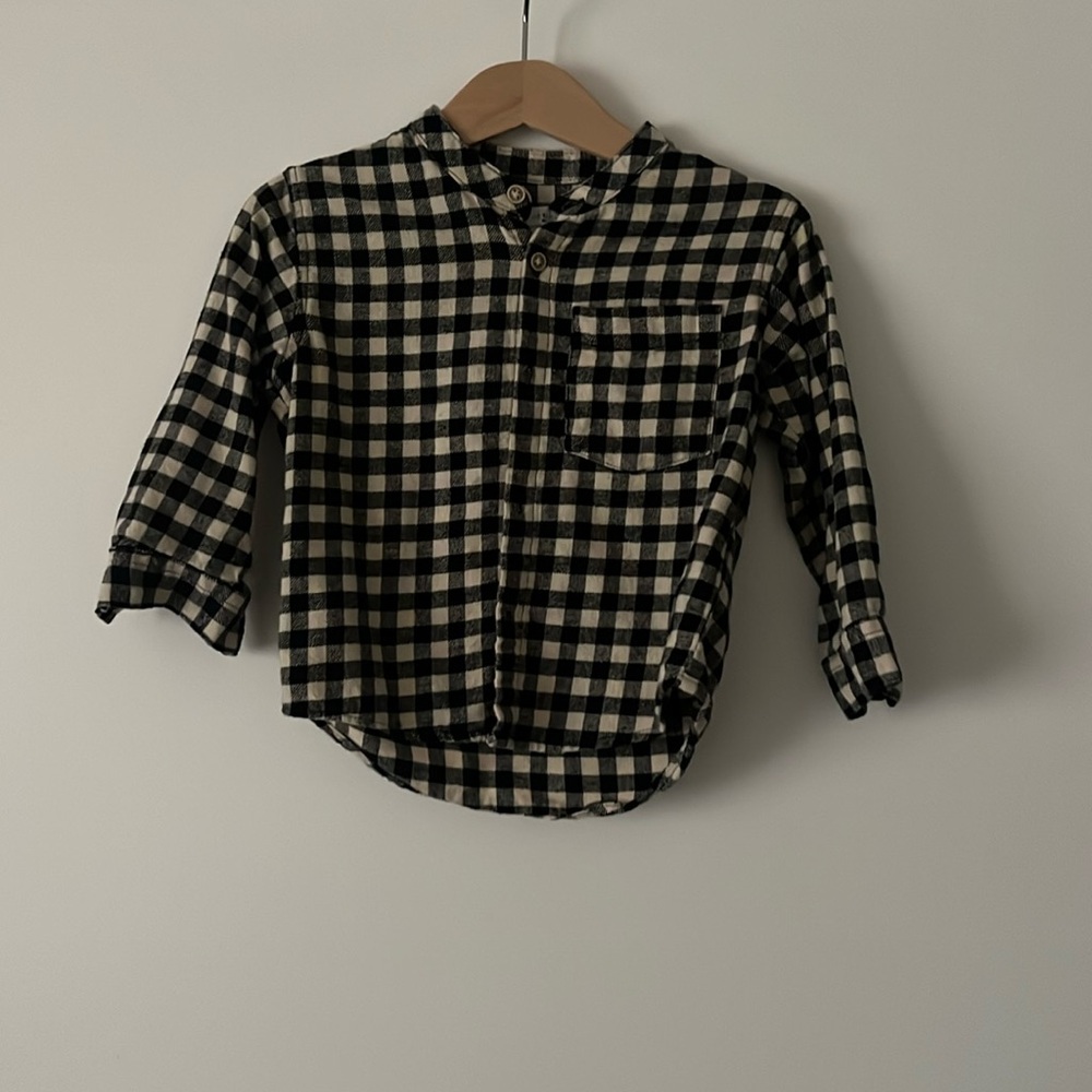 ZARA KIDS plaid button down shirt